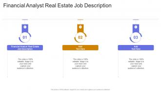 Financial Analyst Real Estate Job Description In Powerpoint And Google Slides Cpb