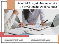 Financial analyst sharing advice on investments opportunities
