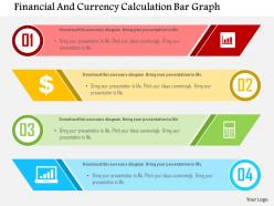 Financial and currency calculation bar graph flat powerpoint design