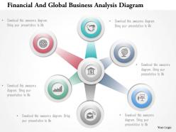 Financial and global business analysis diagram powerpoint templates