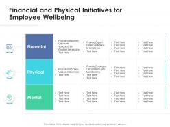 Financial and physical initiatives for employee wellbeing