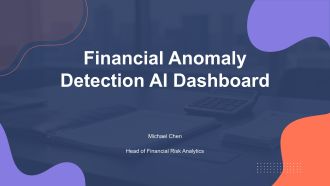 Financial Anomaly Detection AI Dashboard PPT Information VA