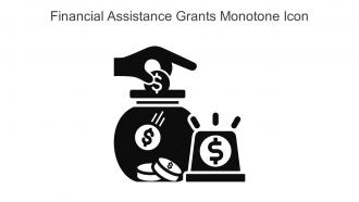 Financial Assistance Grants Monotone Icon In Powerpoint Pptx Png And Editable Eps Format