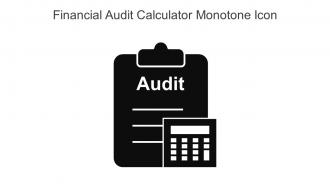 Financial Audit Calculator Monotone Icon In Powerpoint Pptx Png And Editable Eps Format