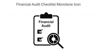 Financial Audit Checklist Monotone Icon In Powerpoint Pptx Png And Editable Eps Format