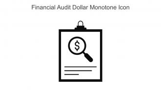 Financial Audit Dollar Monotone Icon In Powerpoint Pptx Png And Editable Eps Format
