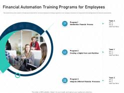 Financial automation training programs for employees standardize expand ppt slides