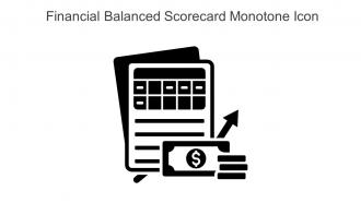 Financial Balanced Scorecard Monotone Icon In Powerpoint Pptx Png And Editable Eps Format