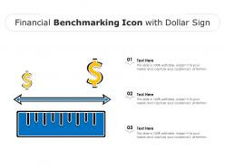 Financial benchmarking icon with dollar sign