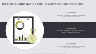 Financial Budget Spend Chart For Company Operations Icon