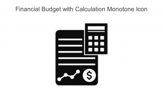 Financial Budget With Calculation Monotone Icon In Powerpoint Pptx Png And Editable Eps Format