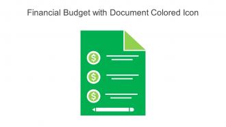 Financial Budget With Document Colored Icon In Powerpoint Pptx Png And Editable Eps Format