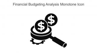 Financial Budgeting Analysis Monotone Icon In Powerpoint Pptx Png And Editable Eps Format