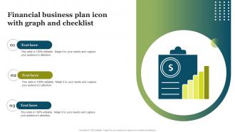 Financial Business Plan Icon With Graph And Checklist