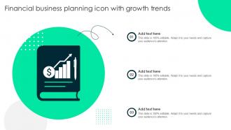 Financial Business Planning Icon With Growth Trends