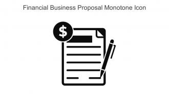 Financial Business Proposal Monotone Icon In Powerpoint Pptx Png And Editable Eps Format