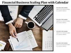 Financial business scaling plan with calendar