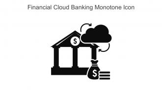 Financial Cloud Banking Monotone Icon In Powerpoint Pptx Png And Editable Eps Format