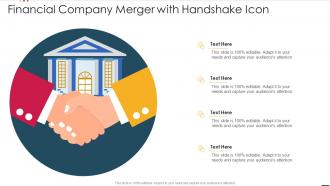 Financial Company Merger With Handshake Icon