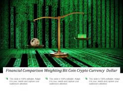 Financial comparison weighting bit coin crypto currency dollar
