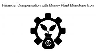 Financial Compensation With Money Plant Monotone Icon In Powerpoint Pptx Png And Editable Eps Format