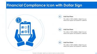 Financial Compliance Icon With Dollar Sign