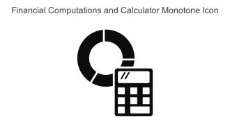 Financial Computations And Calculator Monotone Icon In Powerpoint Pptx Png And Editable Eps Format