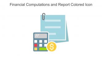 Financial Computations And Report Colored Icon In Powerpoint Pptx Png And Editable Eps Format