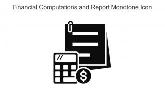 Financial Computations And Report Monotone Icon In Powerpoint Pptx Png And Editable Eps Format