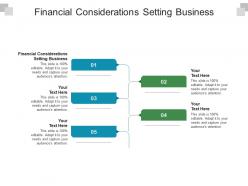Financial considerations setting business ppt powerpoint presentation file microsoft cpb