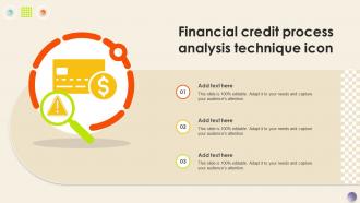 Financial Credit Process Analysis Technique Icon