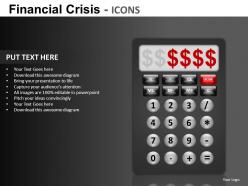 Financial crisis icons powerpoint presentation slides db
