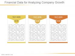 Financial data for analyzing company growth powerpoint show