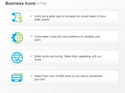 Financial data globe business lifeline data folder ppt icons graphics