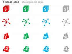 Financial data networking dollar settings ppt icons graphics