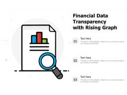 Financial data transparency with rising graph