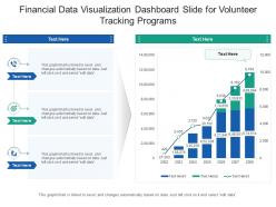 Financial data visualization dashboard slide for volunteer tracking programs powerpoint template