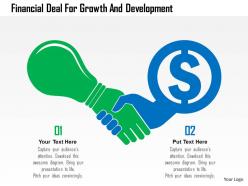 Financial deal for growth and development flat powerpoint design