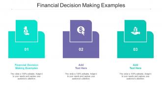 Financial Decision Making Examples Ppt Powerpoint Presentation Model Layout Cpb