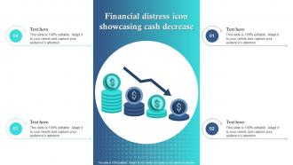 Financial Distress Icon Showcasing Cash Decrease