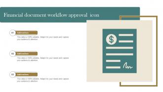 Financial Document Workflow Approval Icon