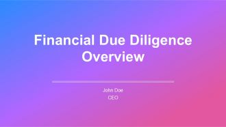 Financial Due Diligence Overview PPT Example AT
