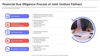 Financial Due Diligence Process Of Joint Venture Partners