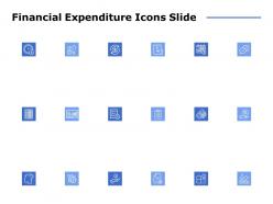 Financial expenditure icons slide checklist c958 ppt powerpoint presentation file outline