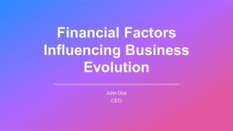 Financial Factors Influencing Business Evolution And Growth PPT Summary AT