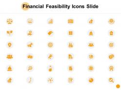 Financial feasibility icons slide gears server ppt powerpoint presentation ideas gallery