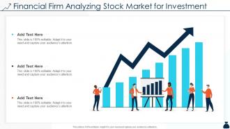 Financial firm analyzing stock market for investment