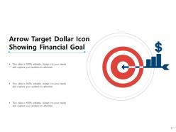 Financial Goal Arrow Target Dollar Icon Board Coins Image