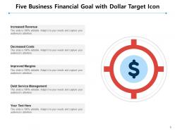 Financial Goal Arrow Target Dollar Icon Board Coins Image