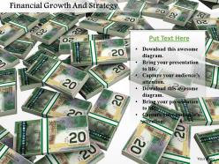 Financial growth and strategy image graphics for powerpoint